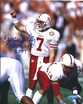 Eric Crouch Autographed Nebraska Cornhuskers 8" x 10" Photograph 2001 Heisman Trophy Winner (Unframed)