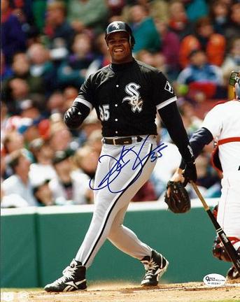 Frank "The Big Hurt" Thomas "Action" Autographed Chicago White Sox 8" x 10" Photograph (Un
