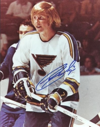 Garry Unger Autographed St. Louis Blues 8" x 10" Photograph (Unframed)