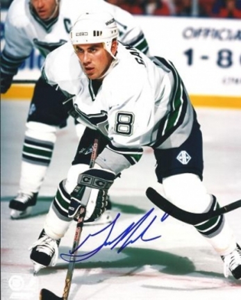 Geoff Sanderson Autographed Hartford Whalers 8" x 10" Photograph (Unframed)