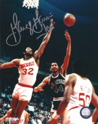George Gervin Autographed San Antonio Spurs 8" x 10" Photograph with "ICE" Inscription (Unframed)