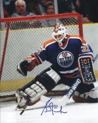 Grant Fuhr Autographed Edmonton Oilers 8" x 10" Photograph (Unframed)