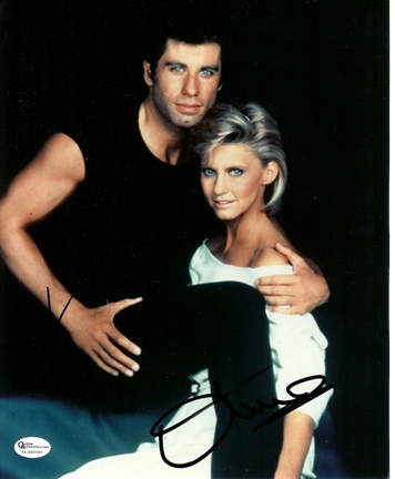 John Travolta and Olivia Newton John Autographed "Grease" 8" x 10" Photograph (Unframed)