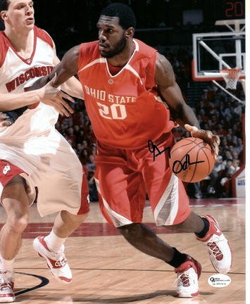 Greg Oden Autographed Ohio State Buckeyes 8" x 10" Photograph (Unframed)