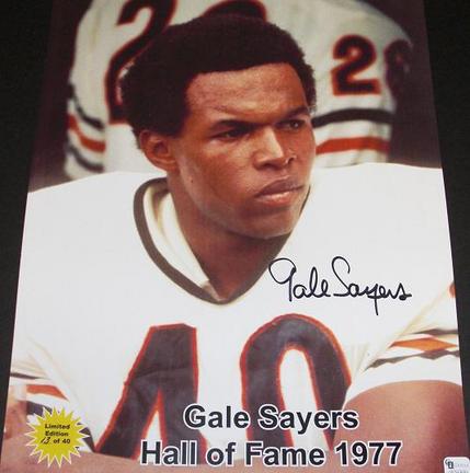 Gale Sayers Autographed Chicago Bears11x14 Portrait Photograph Limited Edition of only 40! (Unframed)