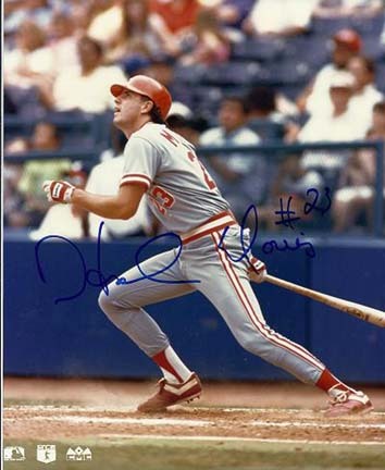 Hal Morris Autographed Cincinnati Reds 8" x 10" Photograph (Unframed)