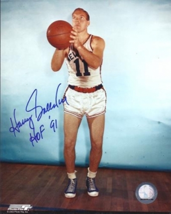Harry Gallatin Autographed New York Knicks 8" x 10" Photograph with Hall of Fame Inscription (Unframed)
