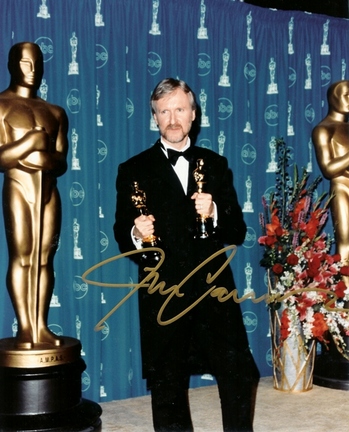 James Cameron Autographed Oscar 8" x 10" Photograph (Unframed)