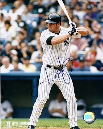 Jason Giambi "At Bat" Autographed New York Yankees 8" x 10" Photograph (Unframed)