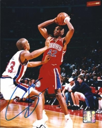 Jerry Stackhouse Autographed Philadelphia 76ers 8" x 10" Photograph (Unframed)