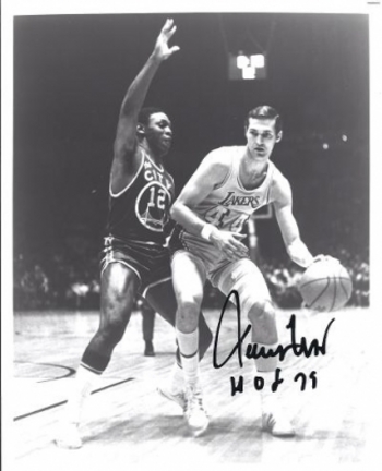 Jerry West Autographed Los Angeles Lakers 8" x 10" Photograph Hall of Famer (Unframed)
