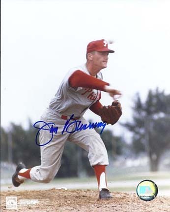 Jim Bunning Autographed Philadelphia Phillies 8" x 10" Photograph (Unframed)