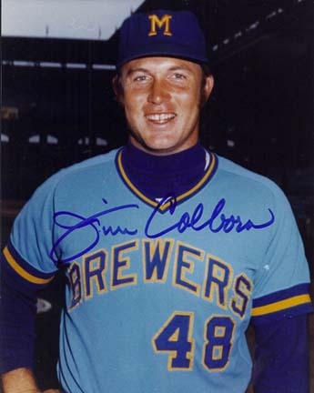 Jim Colburn Autographed Milwaukee Brewers 8" x 10" Photograph (Unframed)