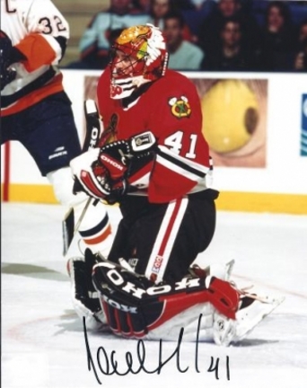 Jocelyn Thibault Autographed Chicago Blackhawks 8" x 10" Photograph (Unframed)