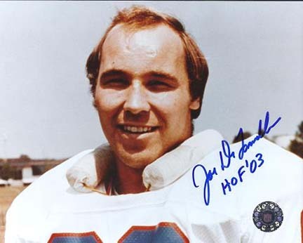 Joe DeLamielleure Autographed Houston Oilers 8" x 10" Photograph Hall of Famer (Unframed)