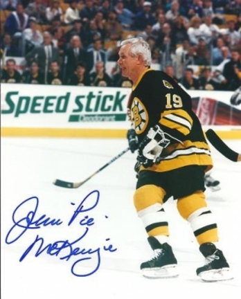 John McKenzie Autographed Boston Bruins 8" x 10" Photograph (Unframed)