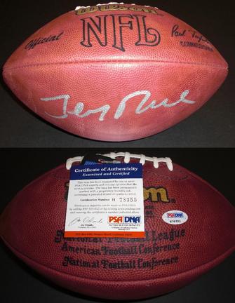 Jerry Rice Autographed Wilson NFL Game Model Football San Francisco 49ers