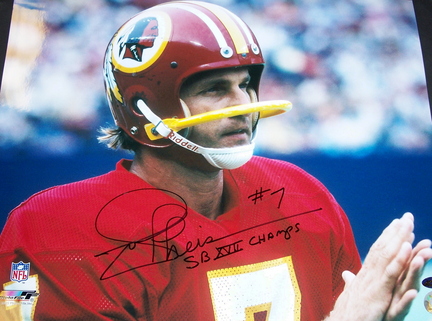 Joe Theismann Autographed Washington Redskins 16" x 20" Photograph with â€œSB XVII Champsâ€ Inscription (Unfr