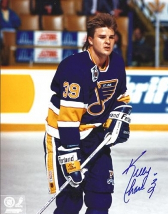 Kelly Chase Autographed St. Louis Blues 8" x 10" Photograph (Unframed)