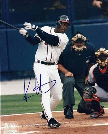 Kenny Lofton Autographed Atlanta Braves 8" x 10" Photograph (Unframed)