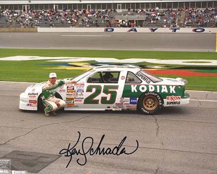Ken Schrader Autographed Racing 8" x 10" Photograph (Unframed)