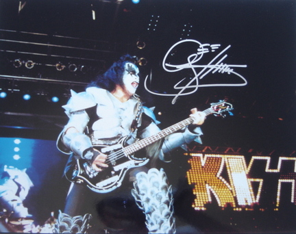 Gene Simmons Autographed "KISS Concert" 11" x 14" Photograph (Unframed)