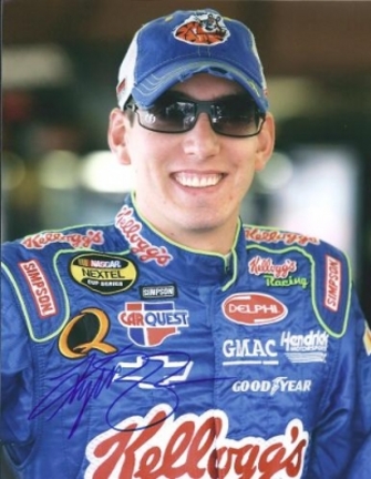 Kyle Busch Autographed Racing 8" x 10" Photograph (Unframed)