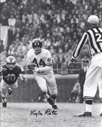 Kyle Rote Autographed New York Giants 8" x 10" Photograph (Unframed)
