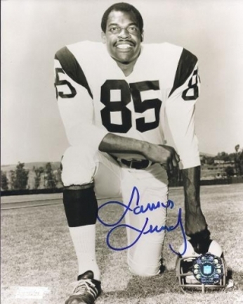 Lamar Lundy Autographed Los Angeles Rams 8" x 10" Photograph Hall of Famer (Unframed)