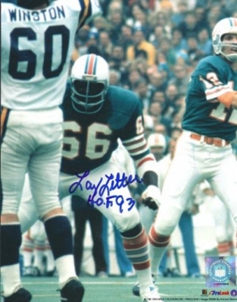 Larry Little Autographed Miami Dolphins 8" x 10" Photograph Hall of Famer (Unframed)