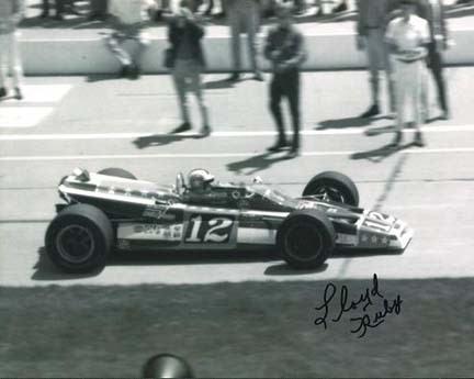 Lloyd Ruby Autographed Racing 8" x 10" Photograph (Unframed)