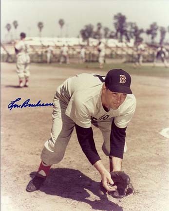 Lou Boudreau Autographed Boston Red Sox 8" x 10" Photograph (Deceased) Hall of Famer (Unframed)