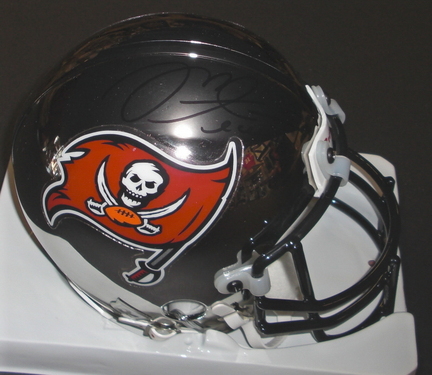 Mike Alstott Autographed Tampa Bay Bucs Chrome Mini Helmet (Unframed)