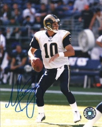 Marc Bulger Autographed St. Louis Rams 8" x 10" Photograph (Unframed)