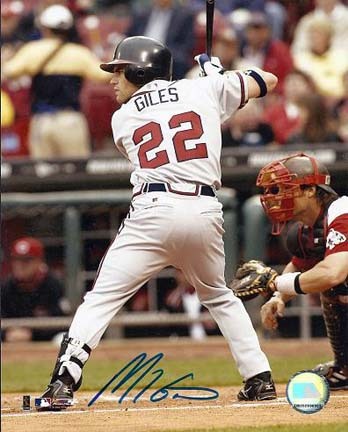 Marcus Giles Autographed Atlanta Braves 8" x 10" Photograph (Unframed)