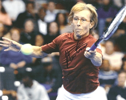 Martina Navratillova "Swinging" Autographed Tennis 8" x 10" Photograph (Unframed)