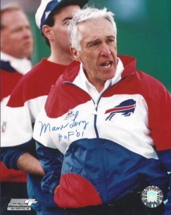 Marv Levy Autographed Buffalo Bills 8" x 10" Photograph Hall of Famer (Unframed)