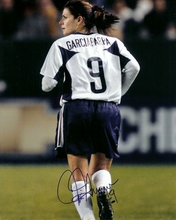 Mia Hamm "Garciaparra Jersey" Autographed Soccer 8" x 10" Photograph (Unframed)