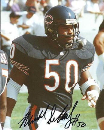 Mike Singletary "Blue Jersey" Autographed Chicago Bears 8" x 10" Photograph Hall of Famer (Unframed)