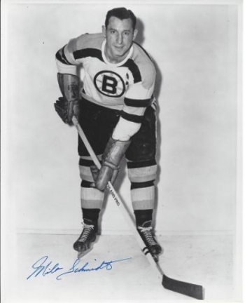 Milt Schmidt Autographed Boston Bruins 8" x 10" Photograph Hall of Famer (Unframed)