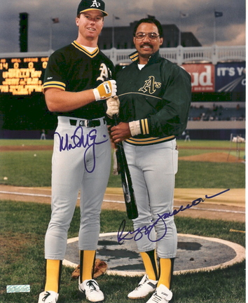 Mark McGwire and Reggie Jackson Autographed 8" x 10" Photograph (Unframed)