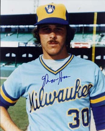 Moose Haas Autographed Milwaukee Brewers 8" x 10" Photograph (Unframed)