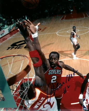 Moses Malone "In the Air" Autographed Philadelphia 76ers 8" x 10" Photograph (Unframed)