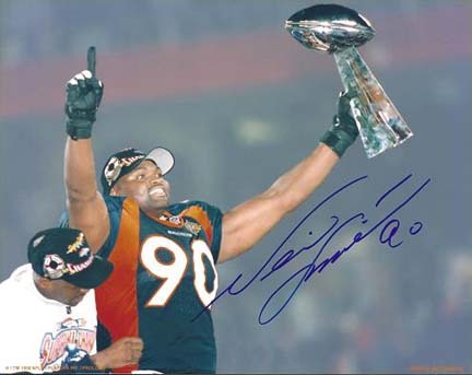 Neil Smith Autographed Denver Broncos 8" x 10" Photograph (Unframed)