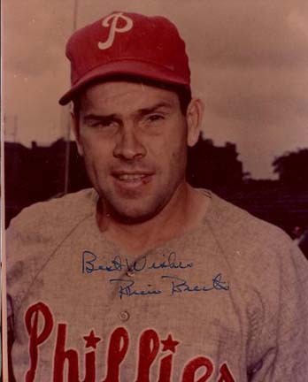 Robin Roberts Autographed Philadelphia Phillies 8" x 10" Photograph Deceased Hall of Famer (Unframed)