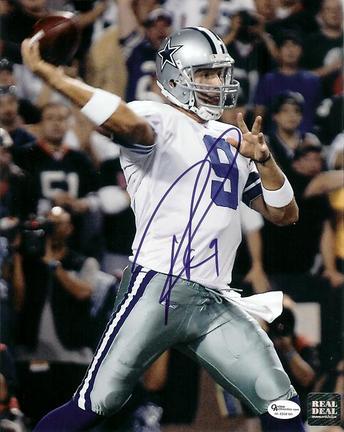 Tony Romo "Action" Autographed Dallas Cowboys 8" x 10" Photograph (Unframed)