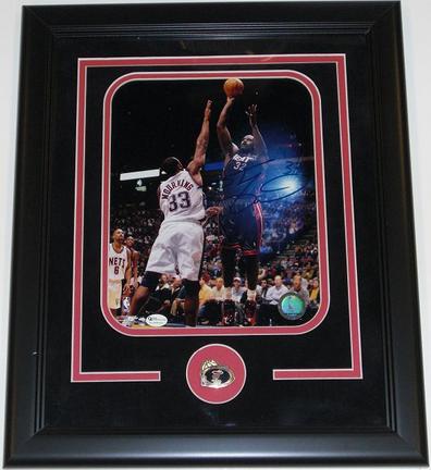Shaq ONeal Autographed Miami Heat 8" x 10" Action Custom Framed Photograph