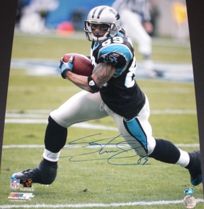 Steve Smith "With Ball" Autographed Carolina Panthers Action 16" x 20" Photograph Steve Smith Authen