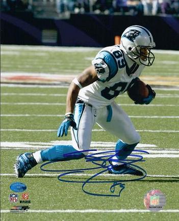 Steve Smith "Running" Autographed Carolina Panthers Action 8" x 10" Photograph Steve Smith Authentic
