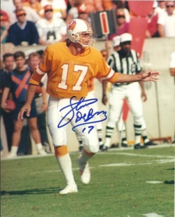 Steve DeBerg Autographed Tampa Bay Bucs 8" x 10" Photograph (Unframed)
